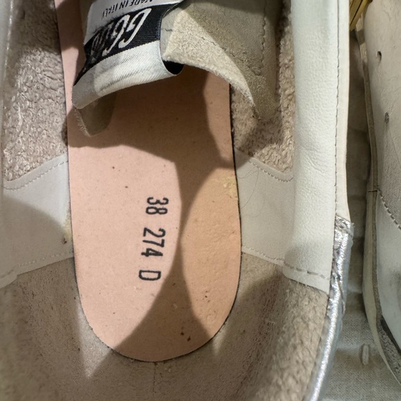 Golden Goose Superstars with Gold Glitter Star - Picture 10 of 12